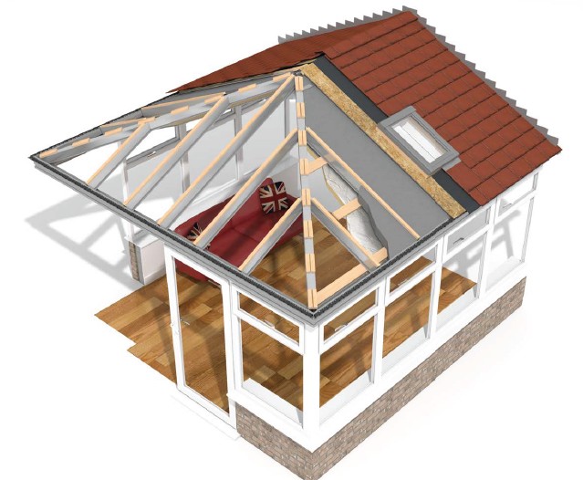 Solid tiled conservatory roof